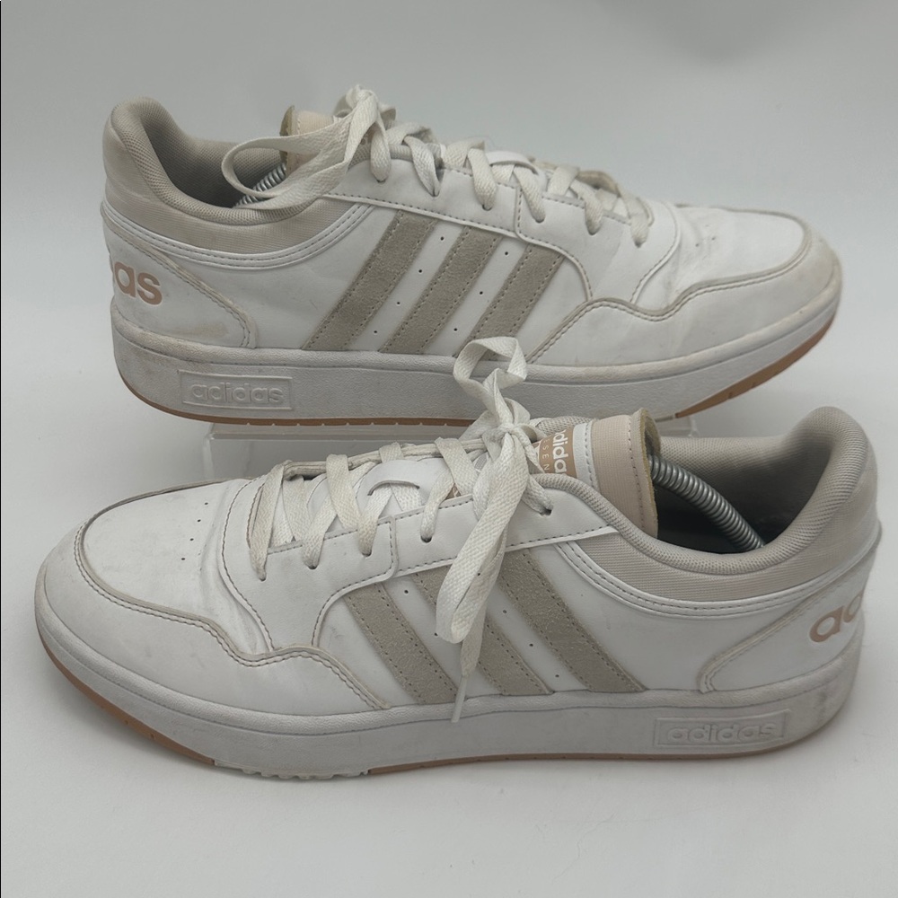 adidas HOOPS 3.0 BASKETBALL LOW Footwear White Metal-Gray Mens Size 11.0